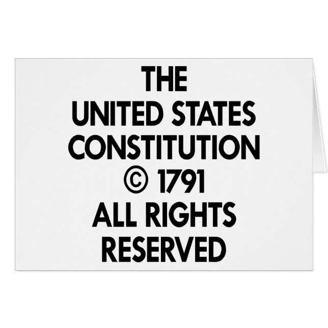 White Us Constitution Reserved (Front Horizontal)