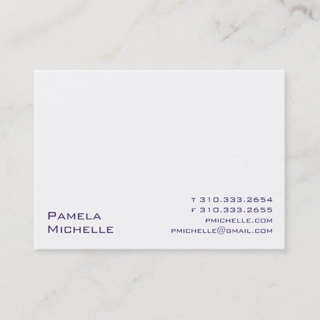 White V Business Card (Front)