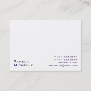 White V Business Card