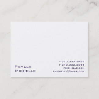 White V Business Card