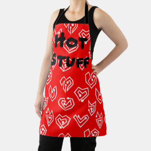 White Valentine's Mazes  Apron