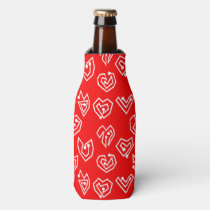 White Valentine's Mazes  Bottle Cooler