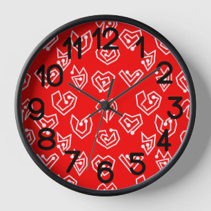 White Valentine's Mazes  Clock