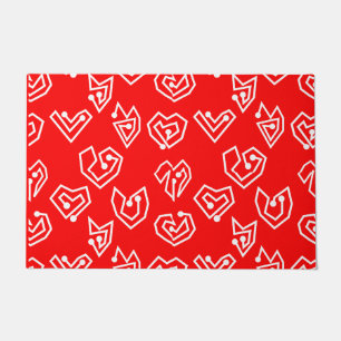 White Valentine's Mazes  Doormat