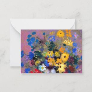 White Vase with Flowers Odilon Redon Card