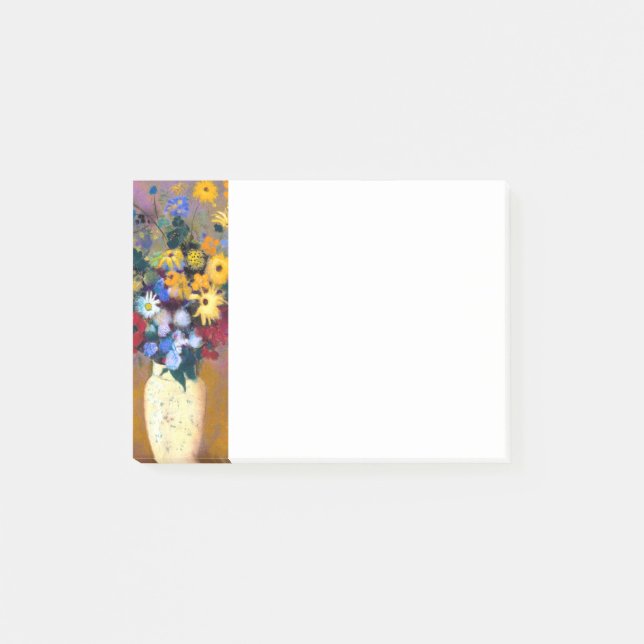 White Vase with Flowers Odilon Redon Post-it Notes (Front)