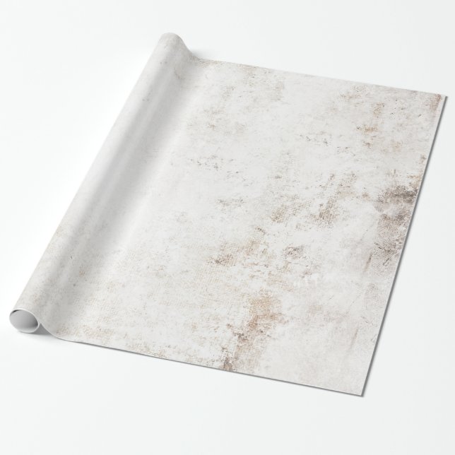 White Venetian Plaster Wrapping Paper (Unrolled)