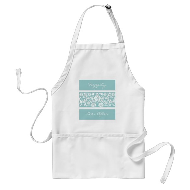 White Vintage Floral Wedding Favours Standard Apron (Front)