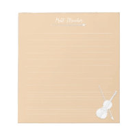 White Violin Personalized Music Lesson Beige