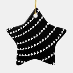 White Vortex Ceramic Ornament