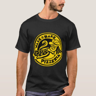 White Wake Bake Zza Logo  T-Shirt