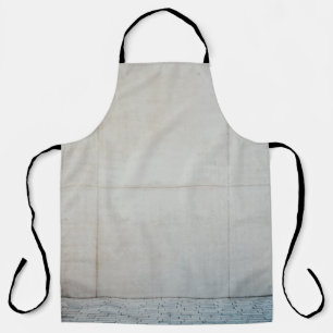 White wall tiles apron