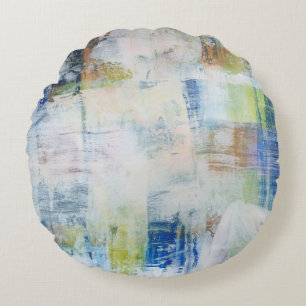 White Wash III Round Pillow