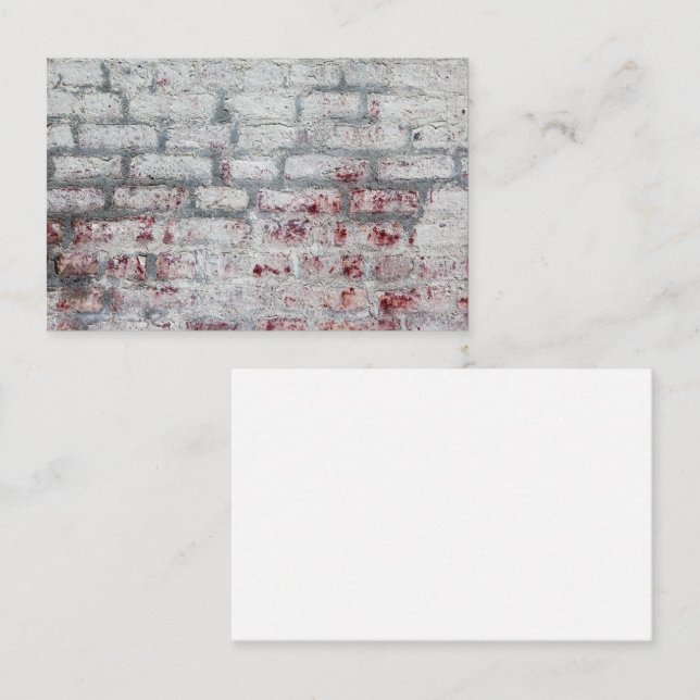 White Washed Brick Wall Business Card (Front/Back)
