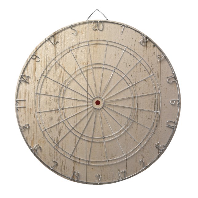 White Washed Textured Wood Grain Dartboard (Front)
