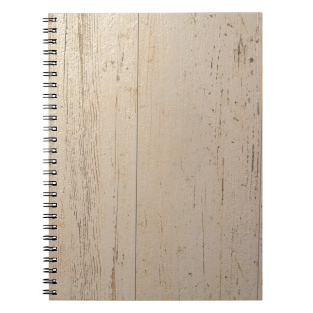 White Washed Textured Wood Grain Notebook (Front)
