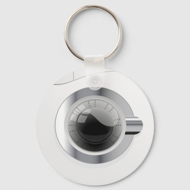White Washing Machine Keychain (Front)