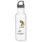 White water bottle with golfer illustration