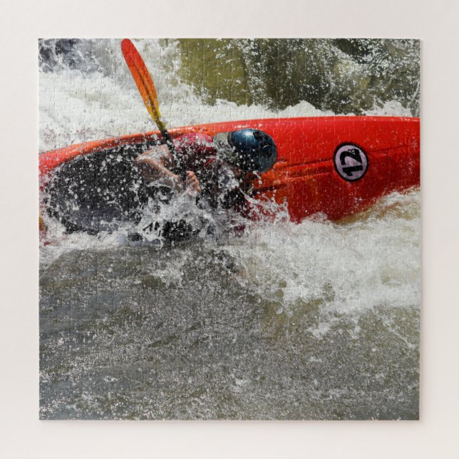 White Water Kayak Adventure - 20 x 20 Jigsaw Puzzle (Vertical)
