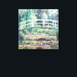 White Water Lilies | Claude Monet Canvas Print<br><div class="desc">White Water Lilies (1899) by French Impressionist artist Claude Monet. Original fine art painting is an oil on canvas of a garden with water lilies under the Japanese footbridge. 

Use the design tools to add custom text or personalize the image.</div>