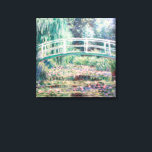 White Water Lilies | Claude Monet Canvas Print<br><div class="desc">White Water Lilies (1899) by French Impressionist artist Claude Monet. Original fine art painting is an oil on canvas of a garden with water lilies under the Japanese footbridge. 

Use the design tools to add custom text or personalize the image.</div>