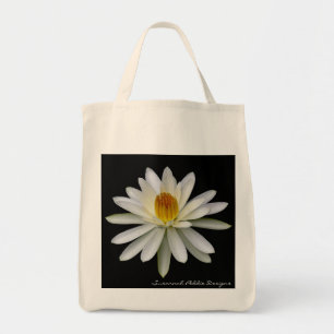 White Water Lily Grocery Tote Bag