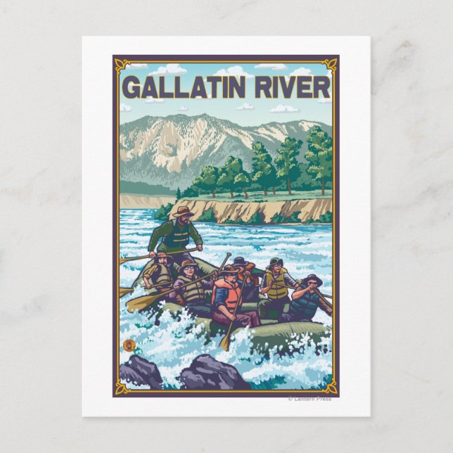 White Water Rafting - Gallatin River, Montana Postcard (Front)