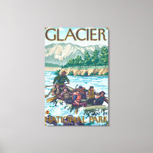 White Water Rafting - Glacier National Park, MT Canvas Print