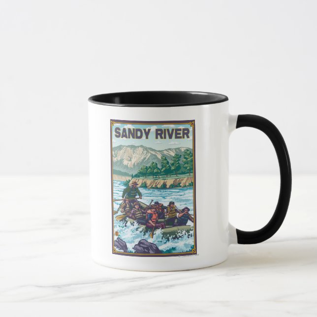 White Water Rafting - Sandy River, Oregon Mug (Right)