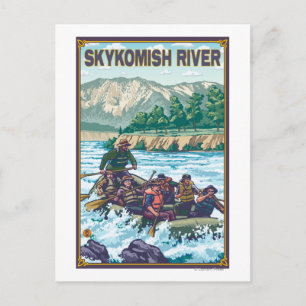 White Water Rafting - Skykomish River, Washingto Postcard