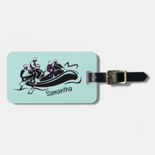 White Water River Rafting Design Luggage Tag
