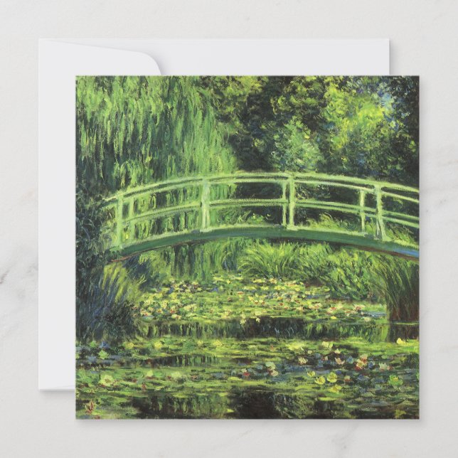 White Waterlilies by Claude Monet, Vintage Art (Front)
