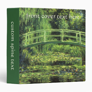 White Waterlilies by Claude Monet, Vintage Art Binder