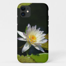White Waterlily phone case