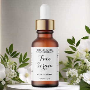 White Waterproof Cosmetics Dropper Bottle  Labels