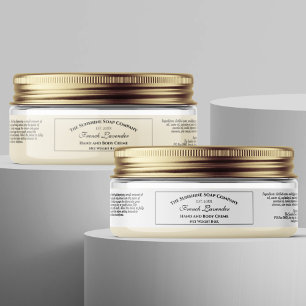 White Waterproof Cosmetics Label 1" x 7"