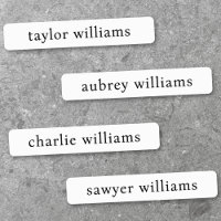 White waterproof name
