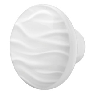 White wave print round custom ceramic knob /pull