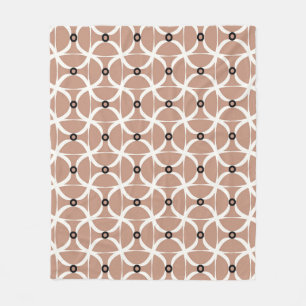 White wavy lines: abstract seamless pattern fleece blanket