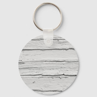 White Weathered Wood Keychain