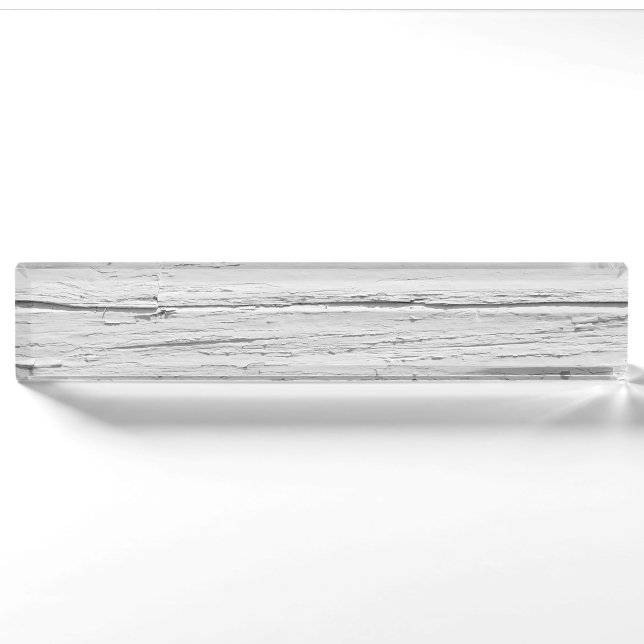 White Weathered Wood Nameplate (Front)