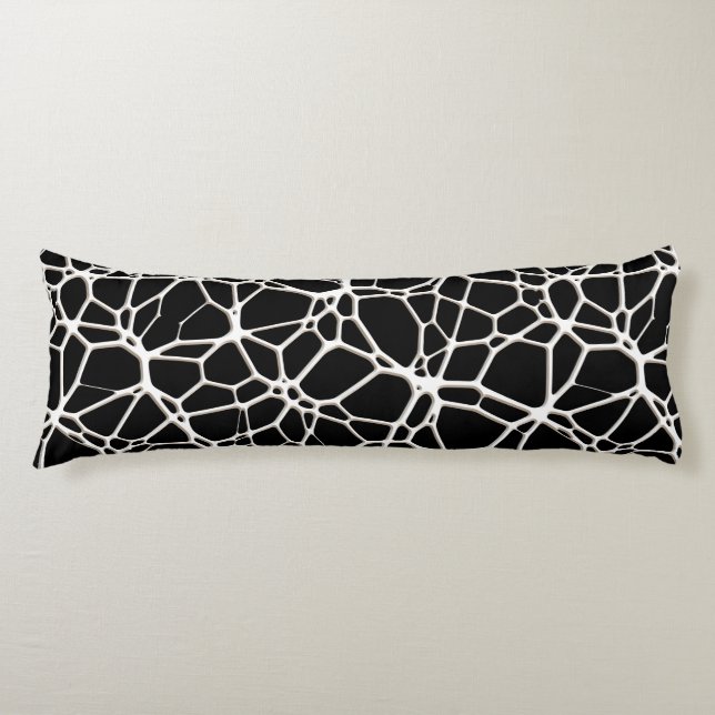 White Web Texture + your bachgr. & ideas Body Pillow (Front)