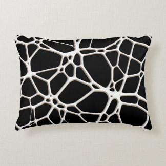 White Web Texture + your bachgr. & ideas Decorative Pillow