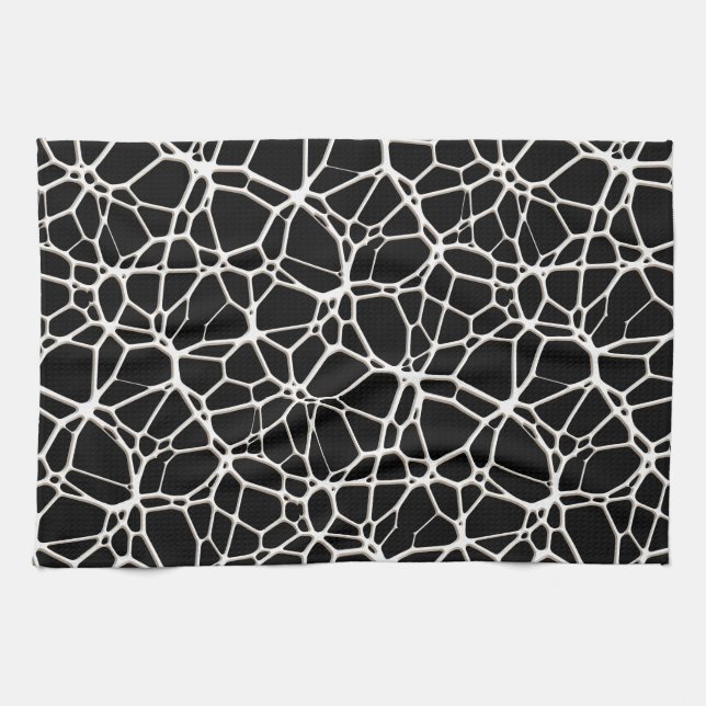 White Web Texture + your bachgr. & ideas Kitchen Towel (Horizontal)