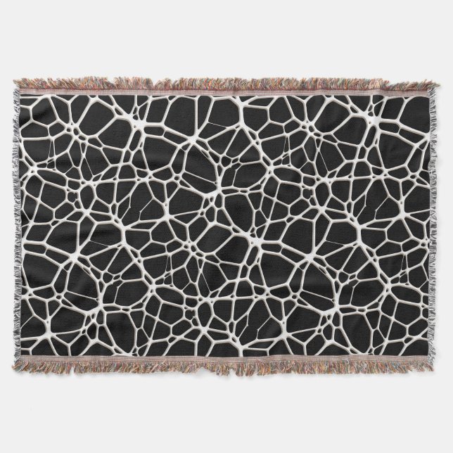 White Web Texture + your bachgr. & ideas Throw Blanket (Front)