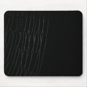 White Web with Black Background Mouse Pad