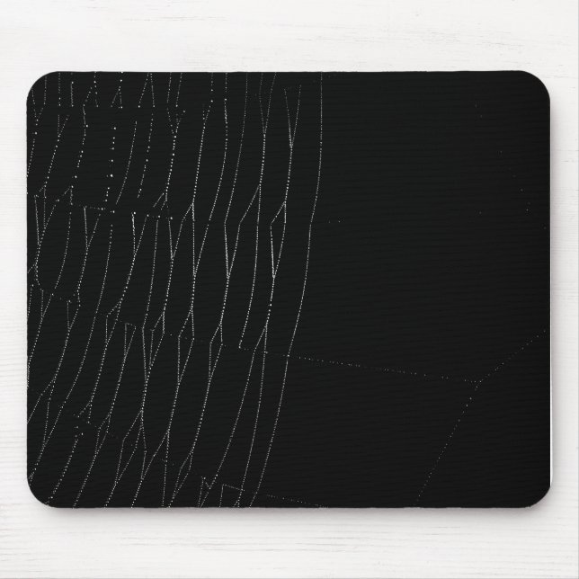 White Web with Black Background Mouse Pad (Front)