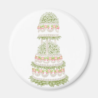 White Wedding Cake Magnet