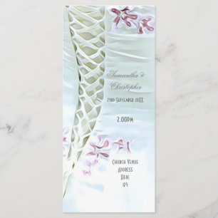 White wedding dress church wedding program