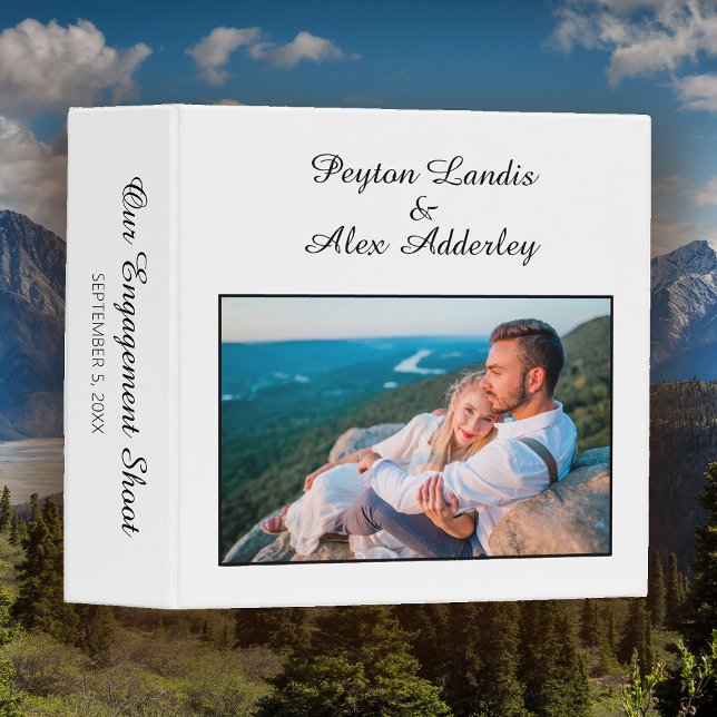 White Wedding Engagement Photo Custom Binder (Creator Uploaded)